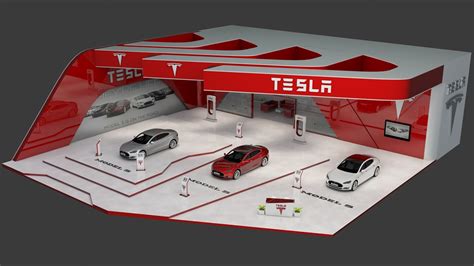 Tesla S Exhibition Stand Made In 3d Max And Vray On Behance