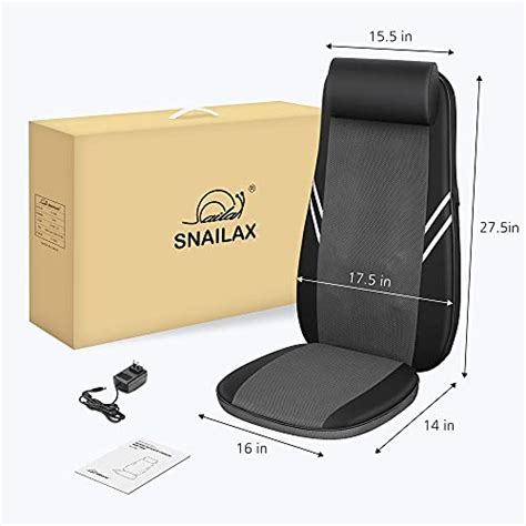 Snailax Back Massager With Heatshiatsu Massage Seat Cushion8 Flexible Nodes Massage For Full