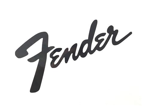 2 X Fender Guitar Headstock Logo Vinyl Decal Sticker Various Colours