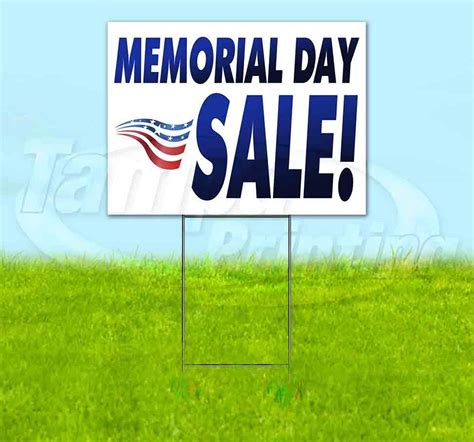 Memorial Day Sale 18 X 24 Yard Sign Includes Metal Step Stake
