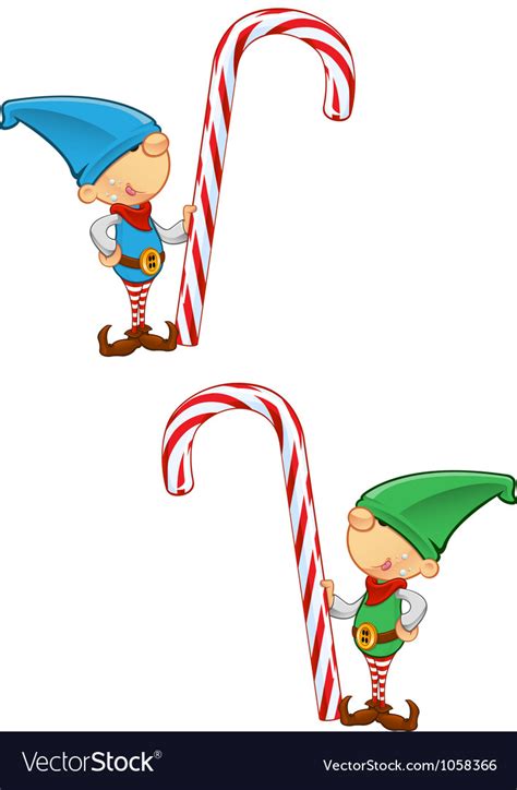 Candy Cane Elf Clip Art