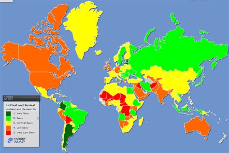 Wavuti Maps Hottest And Attractive Women By Country National Iq Scores