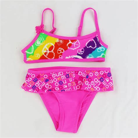 Children Swimwear Girls Flowers Bikini Baby Kids Biquini Infantil