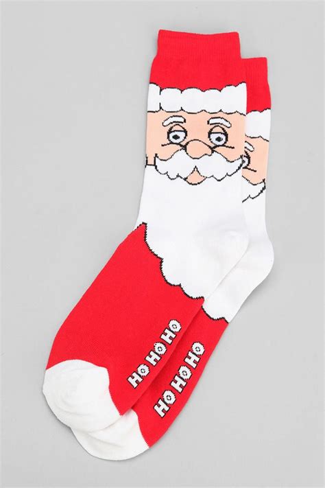 Santa Sock Santa Socks Christmas Socks Xmas Fashion