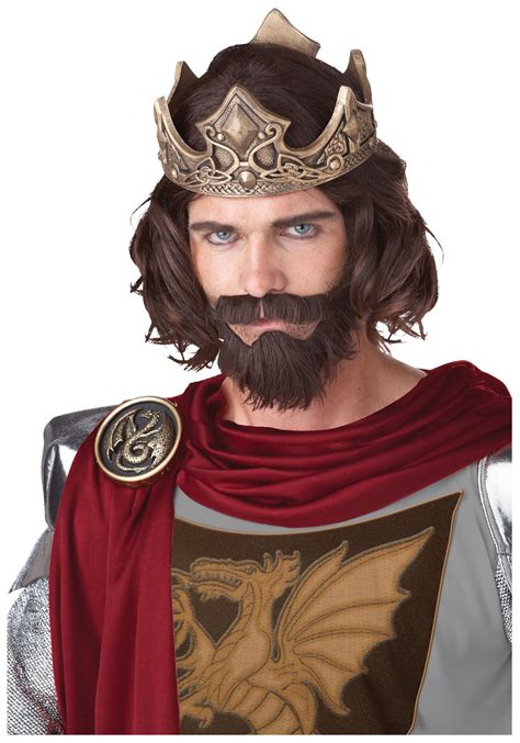 Mens Medieval King Wig
