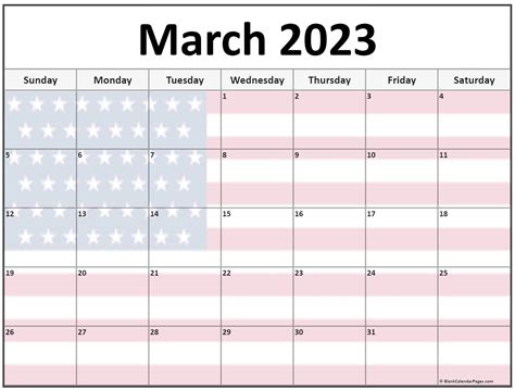Blank March 2023 Printable Calendar Printable World Holiday