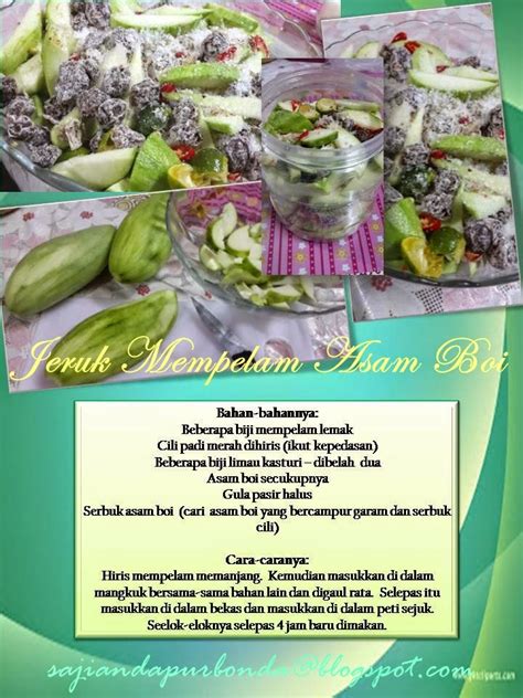 Ambil balang kaca dan letak limau asam boi di bahagian dasarnya. Resepi Jeruk Mangga Asam Boi Special - Jerkovon