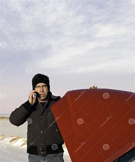 Stranded In Winter Stock Image Image Of Copyspace Road 12923799