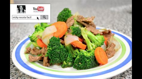 Carne Con Brocoli Comida China Vicky Receta Facil Youtuberandom