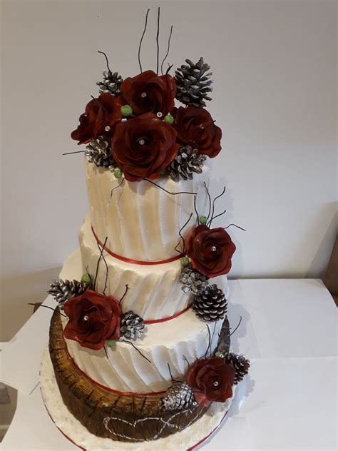 December Themed Wedding Cake From Last Year