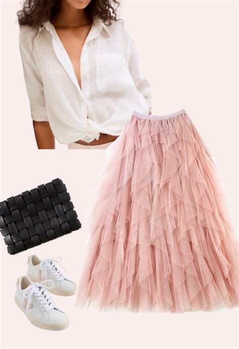 The Ch Ri Ruffled Tulle Midi Skirt Curated On Ltk