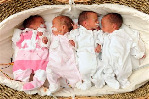 Our 10million To One Miracles Nestling Together In Their Crib The