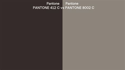 Pantone 412 C Vs Pantone 8002 C Side By Side Comparison