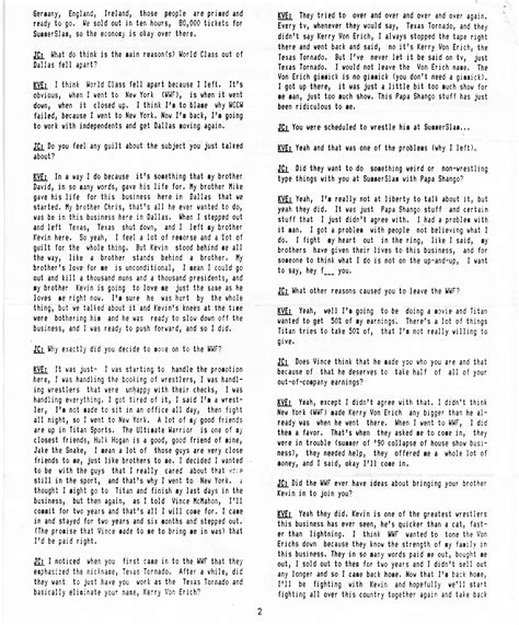 Roy Lucier on Twitter: "Here's the first 4 pages to the Kerry Von Erich