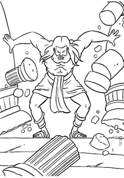 Click on any bible story picture above to start coloring. Samson Coloring Sheet (With images) | Sunday school ...