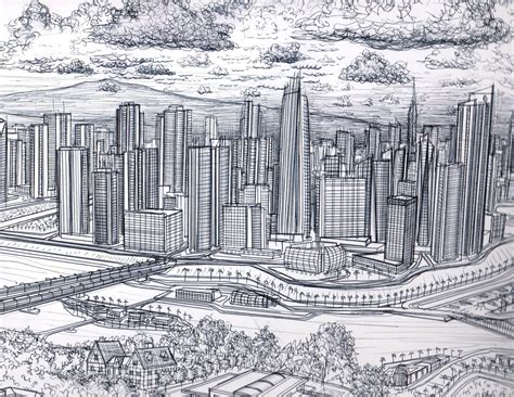 Easy City Drawing At Getdrawings Free Download