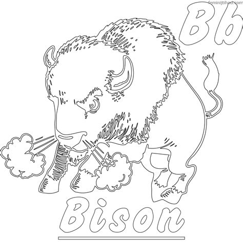 Bison Coloring Pages Printable Pdf
