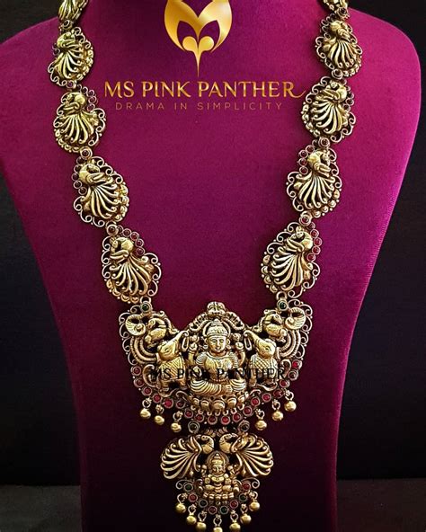 21 Must Have Gold Plated Long Necklace Designs South India Jewels