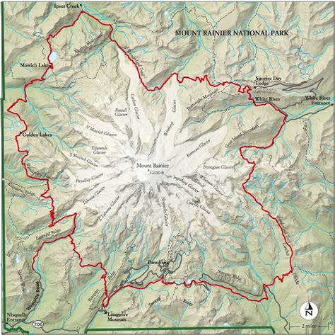 Best Mount Rainier National Park Hike Trail Map National Geographic