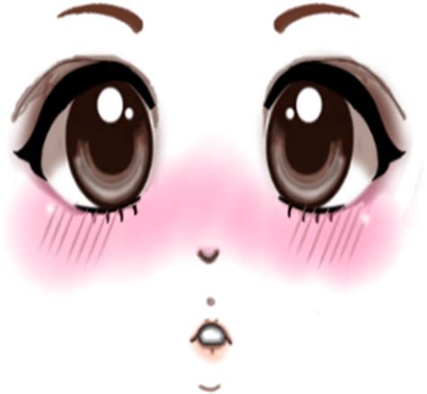 Roblox Face Png Blushing Anime Eyes Png Transparent Png 1356705