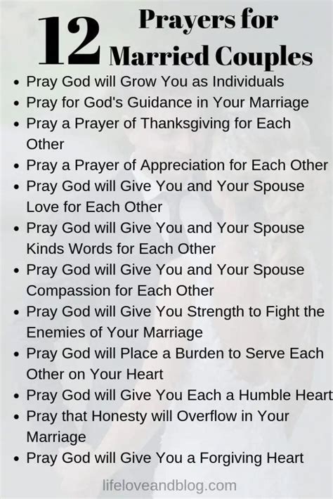 I Love This List Of Prayers For Married Couples Marriage Prayers Are A