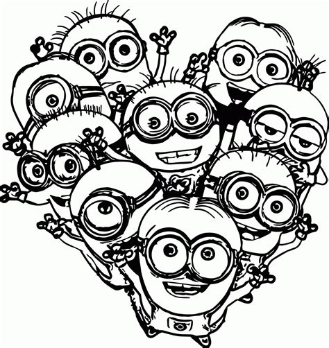 minion scoloring pages - Clip Art Library