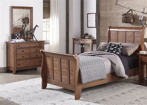 Liberty Furniture Grandpas Cabin Twin Sleigh Bed Dresser And Mirror