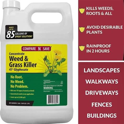 Weed Grass Killer Herbicide Gallon Glyphosate Concentrate Compare N Save Ebay