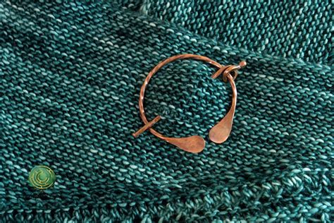 Twisted Wire Recycled Copper Shawl Pinceltic Broochpenannular Pin