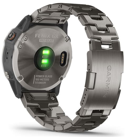 Garmin Watch Fenix 6x Pro Solar Titanium With Titanium Band 010 02157