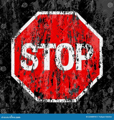 Grunge Stop Sign Background Stock Vector Illustration Of Vector