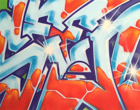 Graffiti Artist Seen Wildstyle 17 Aerosol On Canvas Dirtypilot