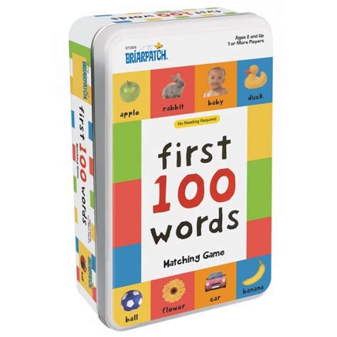 Briarpatch First 100 Words Matching Game Knock On Wood Toys