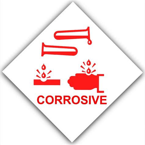 Health hazard health hazard symbol, health symbol, manual merck, hazard communication, harmonized. 6 x Corrosive Warning Stickers-Health & Safety-Red Caution ...