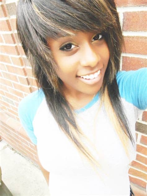 I guess considering they are mostly cute emo hairstyles. african american scene girls (With images) | Alternative ...