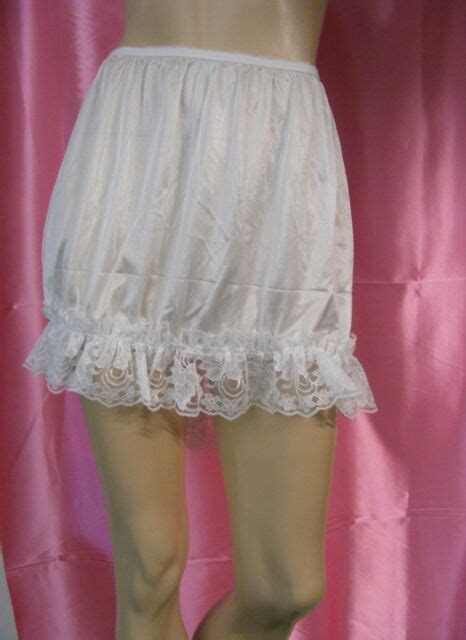Womens White Ruffled Lace Nylon Mini Half Slip Waist 32 42 Length 14