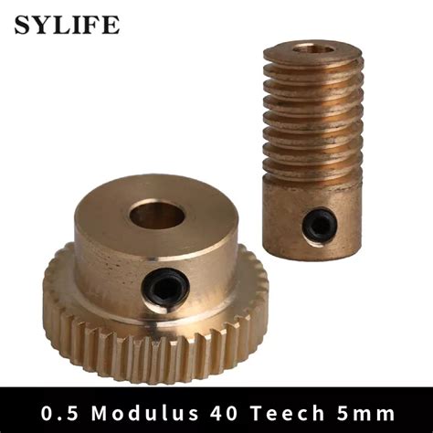 Business Industrial Gears CNBTR 40T Brass Worm Gear Wheel 5mm Hole