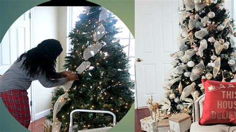 How To Decorate Your Christmas Tree With Décor Mesh Ribbon Quick