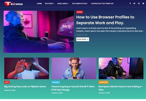Techno Blogger Template Blogger Templates Gallery