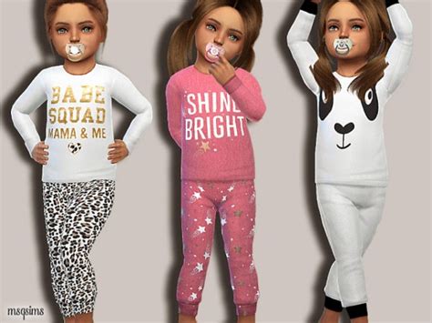 Msq Sims Toddler Sleepwear 01 Sims 4 Downloads