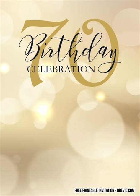 Free Printable 70th Birthday Invitation Templates 70th Birthday Invitations Birthday