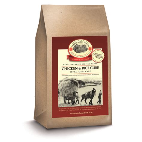 Chicken And Rice Cube Extra Joint Care 15kg Heights Farm Premium Pet