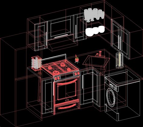 Kitchen Interiors Detail In Autocad Dwg Files
