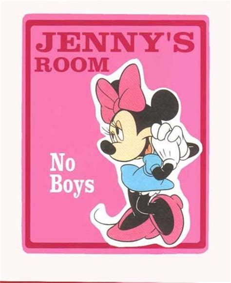 White wooden floral farmhouse decor porch door hanger sign. Personalized MINNIE MOUSE Girls Bedroom Door SIGN