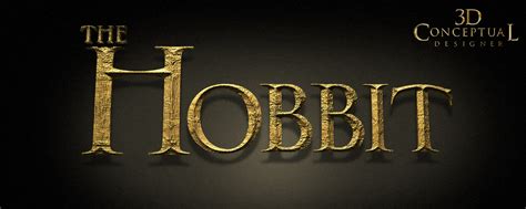 3dconceptualdesignerblog Personal Project The Hobbit 3d Logo Rendered
