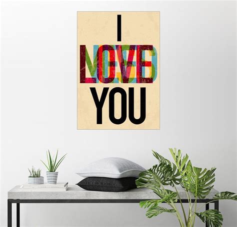 Posterlounge Wandbild Typobox I Love You I Need You Online Kaufen