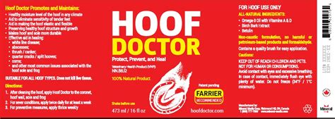 Hoof Doctor Mineral Medix Corp Veterinary Package Insert
