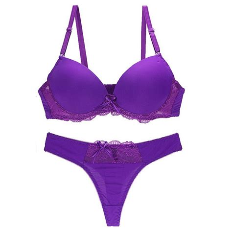 Buy Seamless G Sting Sexy Intimates Solid Lace Bra Set