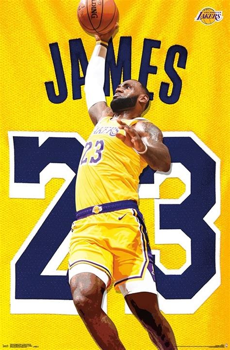 Shaquille o'neal dominated the paint with the lakers for 8 years, and now has his number hanging in the rafters at staples. NBA - AFFICHE DE LEBRON JAMES - LOS ANGELES LAKERS (56 CM ...