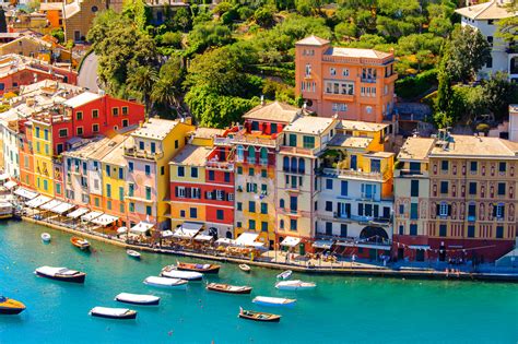 Aerial View Of Portofino An Italian Fishing Village Genoa Province